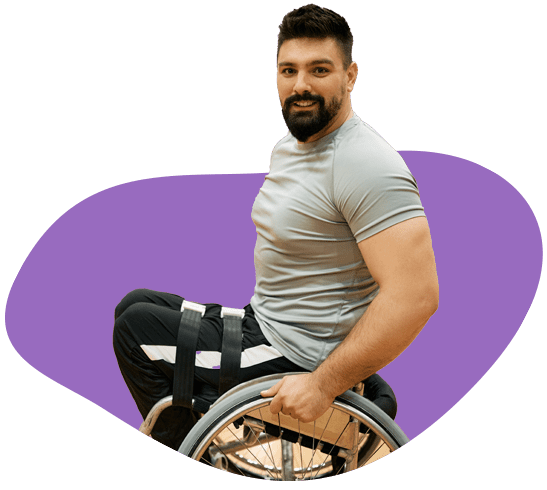 Sportservice United paarse blob